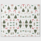 Feestelijke kerstcadeaus cadeaupapier (Vlak)