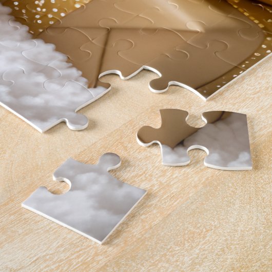 Feestelijke kerstcadeaus onder de boom legpuzzel (Zijkant)