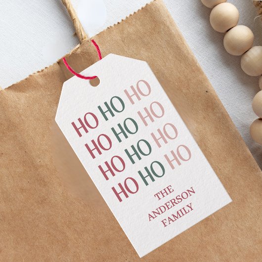 Feestelijke Kerstcadeautag Cadeaulabel