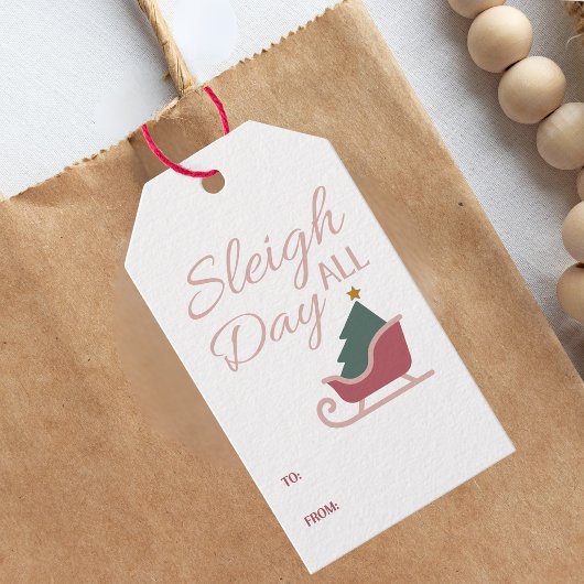 Feestelijke Kerstcadeautag Cadeaulabel