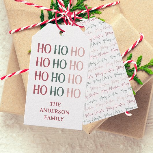 Feestelijke Kerstcadeautag Cadeaulabel