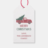 Feestelijke Kerstcadeautag Cadeaulabel (Voorkant)