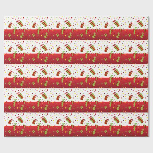 feestelijke kerstcadeautjes cadeaupapier (Vlak)