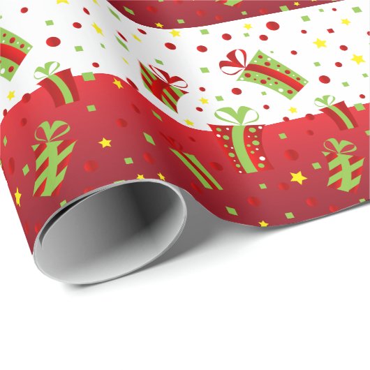feestelijke kerstcadeautjes cadeaupapier (Rol Hoek)