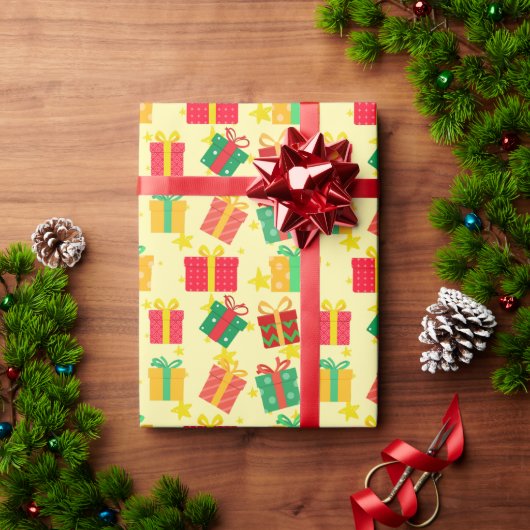 feestelijke kerstcadeautjes cadeaupapier (Feestdagen Geschenken)