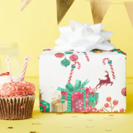 Feestelijke kerstcadeauverpakking cadeaupapier