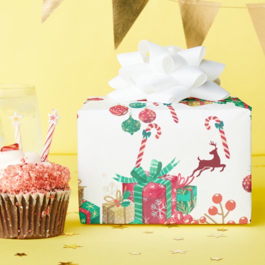 Feestelijke kerstcadeauverpakking cadeaupapier (Verjaardagsfeest)