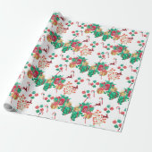Feestelijke kerstcadeauverpakking cadeaupapier (Uitgerold)