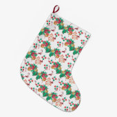 Feestelijke kerstcadeauverpakking grote kerstsok (Voorkant (Hangend))