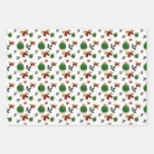 feestelijke kerstcaketkoeken bogen getild patroon inpakpapier vel (Voorkant 2)