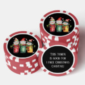 Feestelijke kerstcocktail drink poker chips (Opstapeling)
