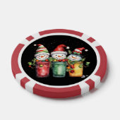 Feestelijke kerstcocktail drink poker chips (Enkel)