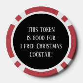 Feestelijke kerstcocktail drink poker chips (Achterkant)