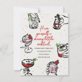 Feestelijke Kerstcocktail | Feestelijke Kerstfeest Kaart (Voorkant)