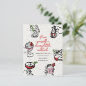 Feestelijke Kerstcocktail | Feestelijke Kerstfeest Kaart (Staand voorkant)