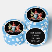 Feestelijke kerstcocktail gratis drink poker chips (Opstapeling)