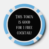 Feestelijke kerstcocktail gratis drink poker chips (Achterkant)