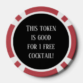 Feestelijke kerstcocktail gratis drink poker chips (Achterkant)