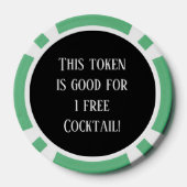 Feestelijke kerstcocktail gratis drink poker chips (Achterkant)
