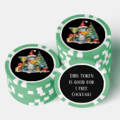 Feestelijke kerstcocktail gratis drink poker chips (Opstapeling)