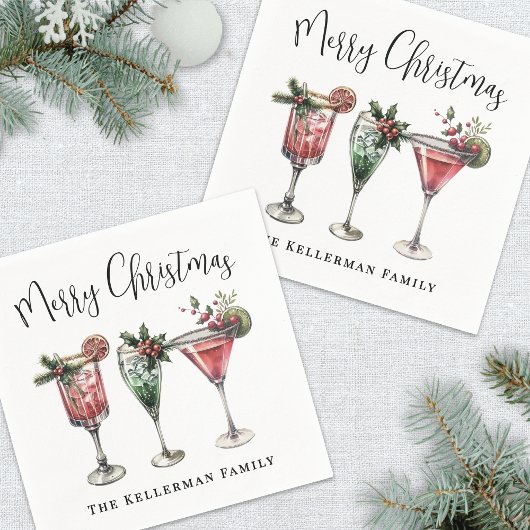 Feestelijke Kerstcocktail Servet