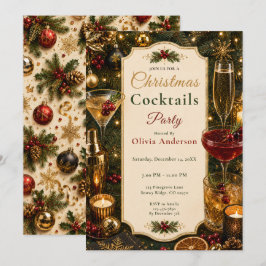 Feestelijke Kerstcocktailparty Kaart