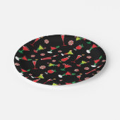 Feestelijke kerstcocktails papieren bordje (Gekanteld)