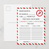 Feestelijke Kerstdag lieve Kerstman brief Feestdagenkaart (Voorkant / Achterkant)