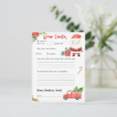 Feestelijke Kerstdag lieve Kerstman brief Feestdagenkaart (Staand voorkant)