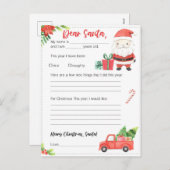 Feestelijke Kerstdag lieve Kerstman brief Feestdagenkaart (Voorkant / Achterkant)