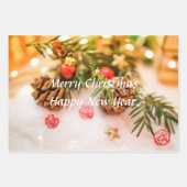 feestelijke kerstdecoratie inpakpapier vel (Voorkant 3)