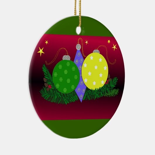 feestelijke kerstdecorratie keramisch ornament (Rechts)