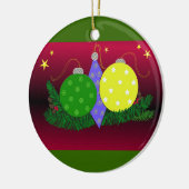 feestelijke kerstdecorratie keramisch ornament (Links)