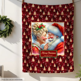 Feestelijke Kerstdeken Mr & Mrs Claus Keepsake Fleece Deken