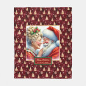 Feestelijke Kerstdeken Mr & Mrs Claus Keepsake Fleece Deken (Voorkant)