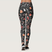 Feestelijke kerstdoedel patroon leggings (Achterkant)