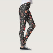 Feestelijke kerstdoedel patroon leggings (Rechts)