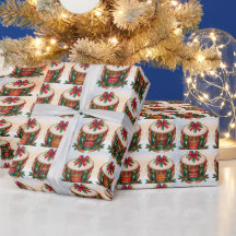 Feestelijke kerstdrums inpakpapier