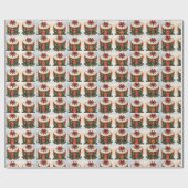 Feestelijke kerstdrums inpakpapier (Vlak)