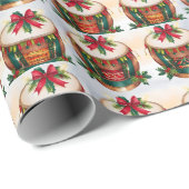 Feestelijke kerstdrums inpakpapier (Rol Hoek)