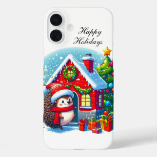 Feestelijke Kerstegel aanpasbaar iPhone 16 Plus Hoesje
