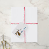 Feestelijke kersteland cadeaulabel (Met Touw)