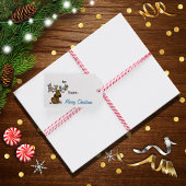 Feestelijke kersteland cadeaulabel