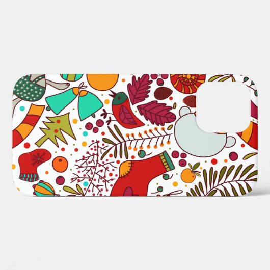 Feestelijke kerstelementen Naadloos ontwerp Case-Mate iPhone Case (Achterkant (horizontaal))