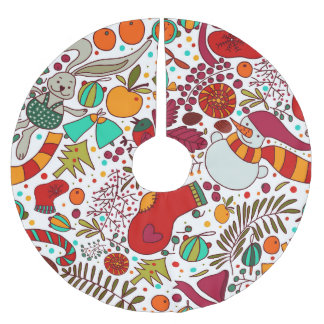 Feestelijke kerstelementen Naadloos ontwerp Kerstboom Rok