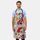 Feestelijke kerstelementen Naadloos ontwerp Schort (Gedragen)