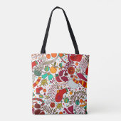 Feestelijke kerstelementen Naadloos ontwerp Tote Bag (Achterkant)