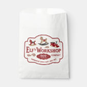 Feestelijke kerstelf workshop party bedankzakje (Voorkant)