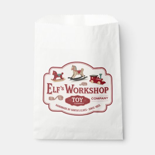 Feestelijke kerstelf workshop party bedankzakje (Voorkant)