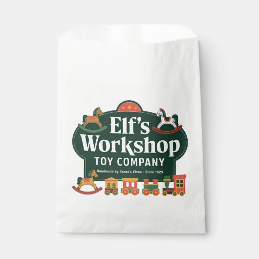 Feestelijke kerstelf workshop party bedankzakje (Voorkant)